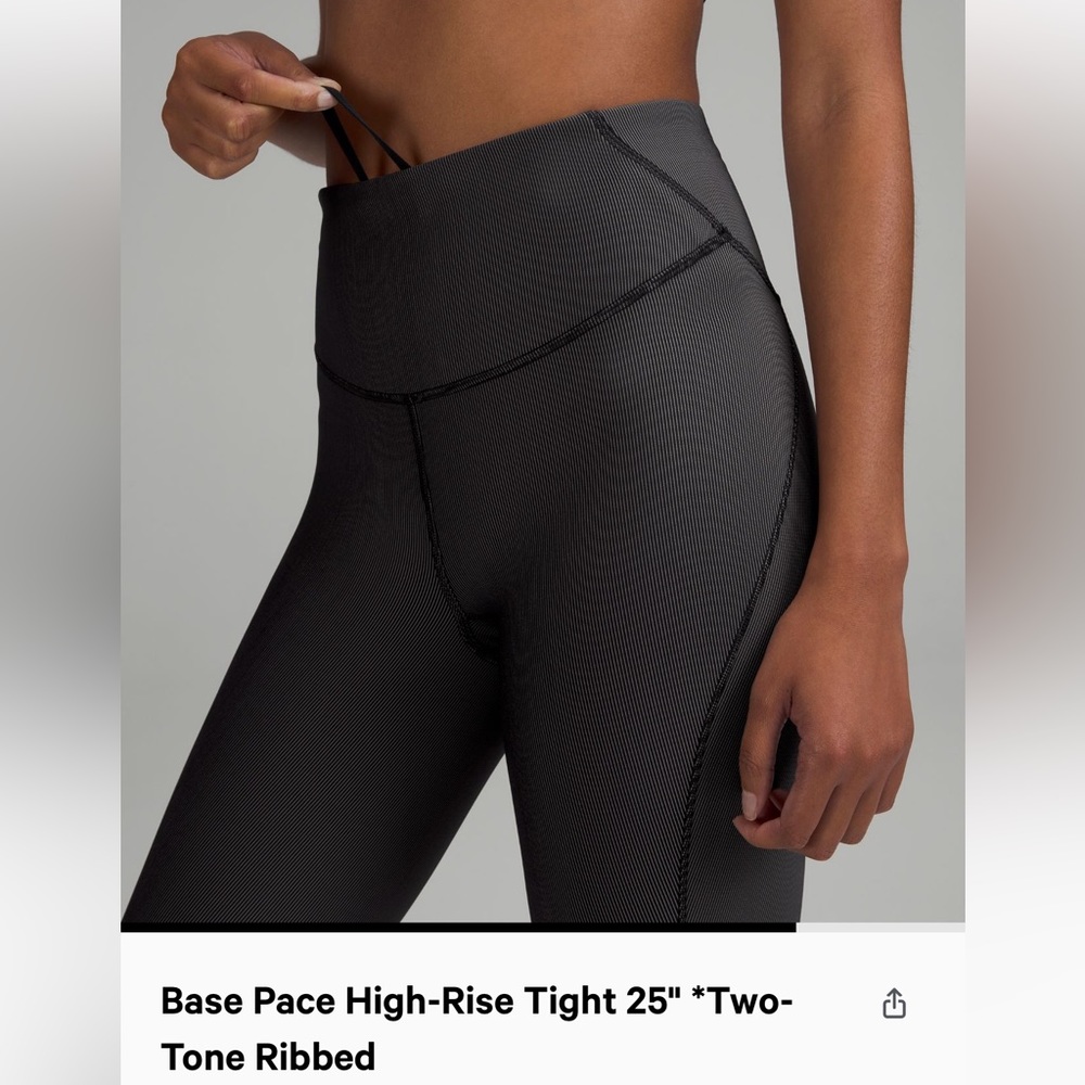 Lululemon leggings NEW with tags size 4 - black/gray